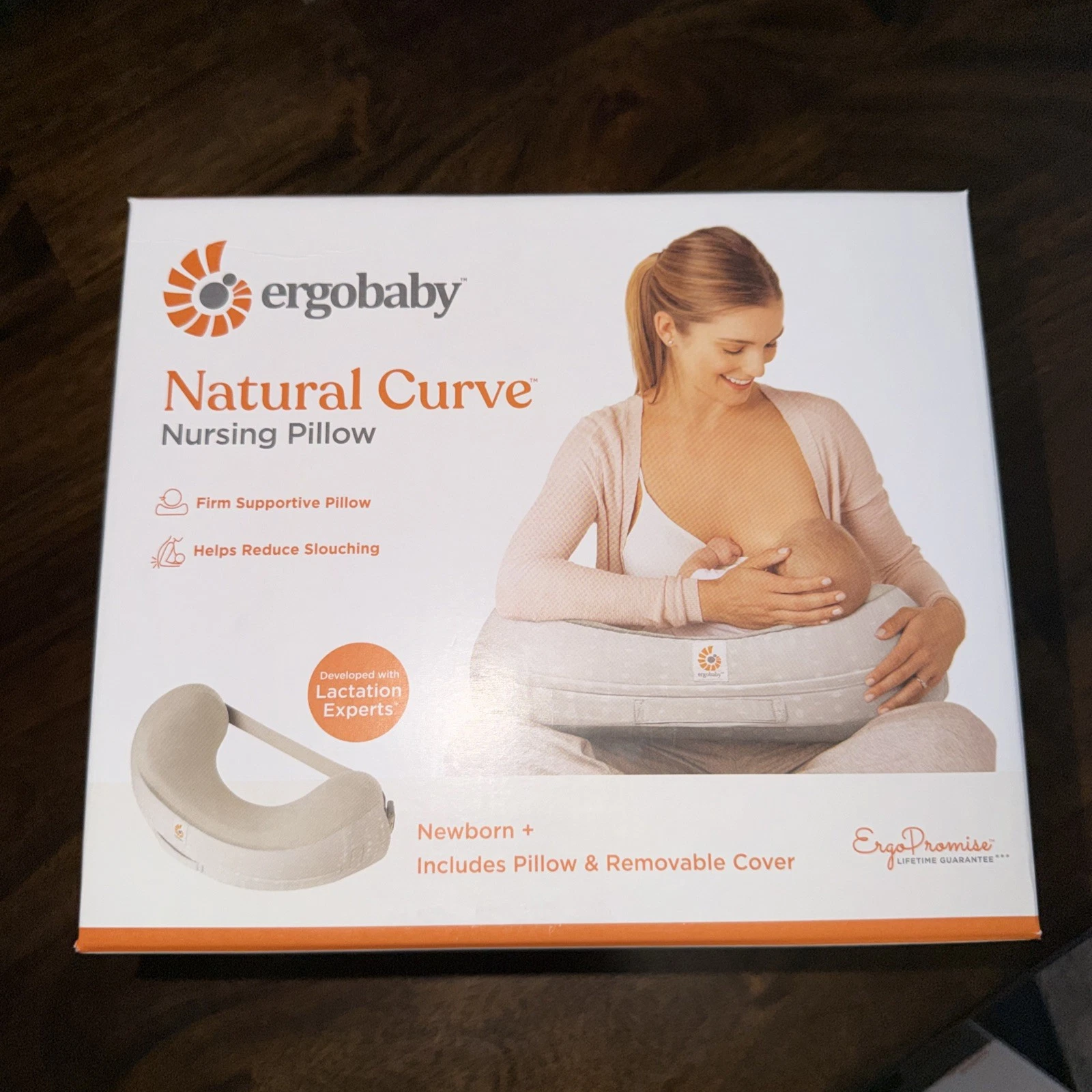 New Ergobaby Moonlight Grey Nursing Pillow with Natural Curve for Breastfeeding
Opens in a new windo