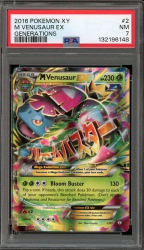 Pokemon M Venusaur EX XY Generations Holo Rare #2 PSA 7
