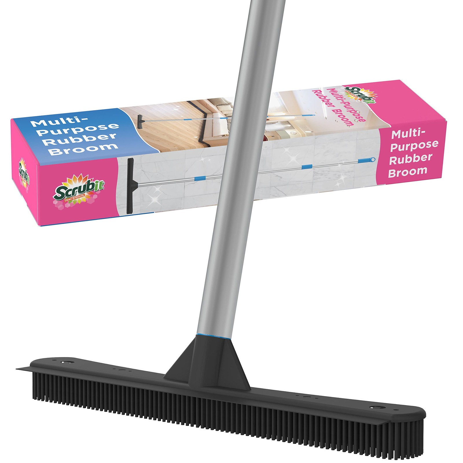 ЩЕТКА ДЛЯ УДАЛЕНИЯ ШЕРСТИ SCRUBIT, ДЛЯ ДОМАШНИХ ЖИВОТНЫХ, СРЕДСТВО ДЛЯ УДАЛЕНИЯ ВОЛОС, РАКЕЛЬ, 60, ЧЕРНЫЙ С СЕРЕБРОМ