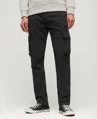 SUPERDRY CORE CARGO Utility HOSE Washed Black, W32 L32 Herren Neu Mit Etikett  