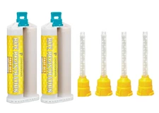 VPS Unflavored Bite Material – Fast Set, 2 x 50ml + 4 Mixing Tips