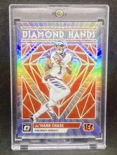 JA'MARR CHASE RARE DIAMOND  REFRACTOR PRIZM INVESTMENT CARD PANINI BENGALS MINT