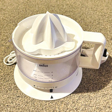 Braun CJ3000 Electric Citrus Press Juicer 0.35L White 20W Pulp Control