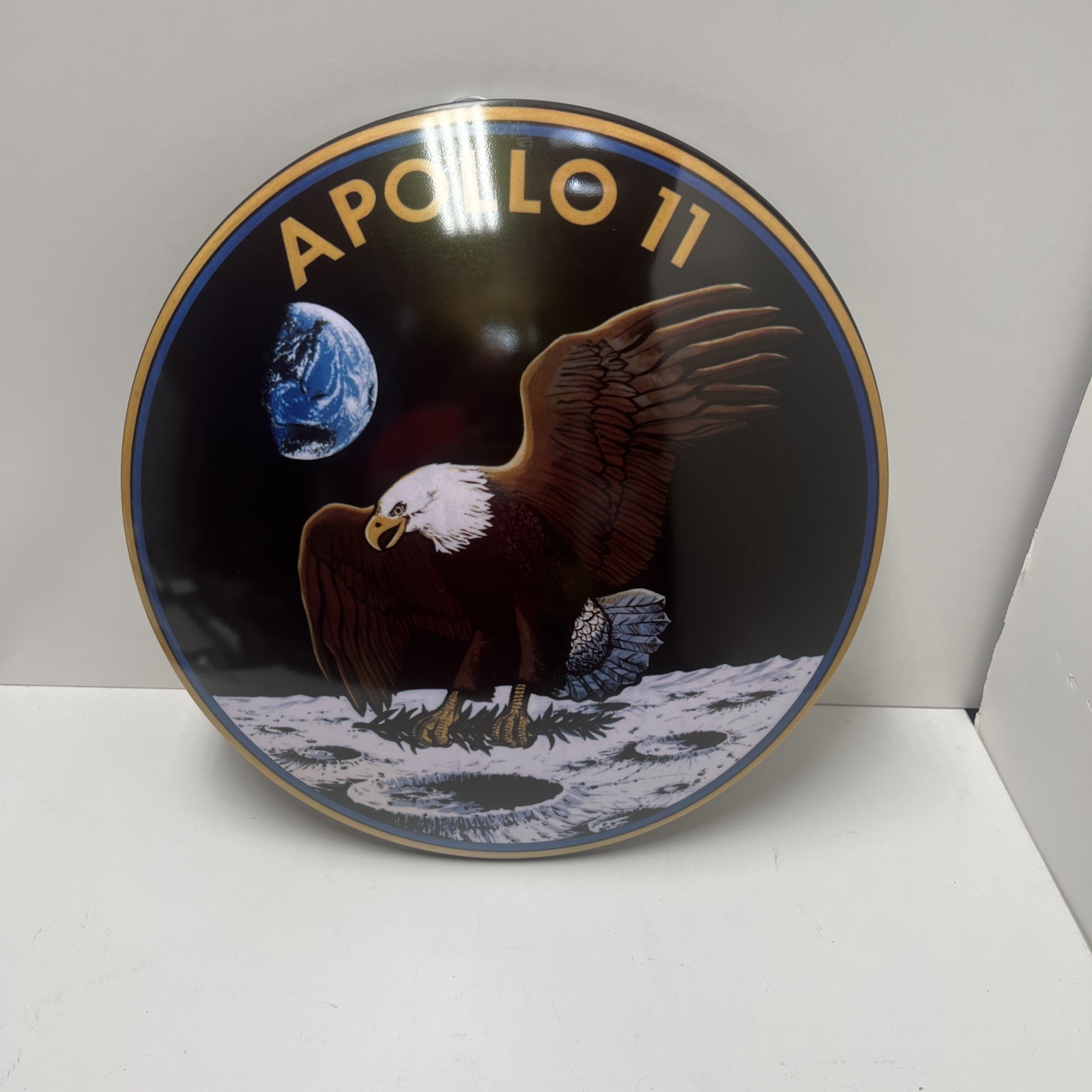 Vintage Style Metal Dome Sign Sleek Apollo 11 50th Anniversary Mission ...