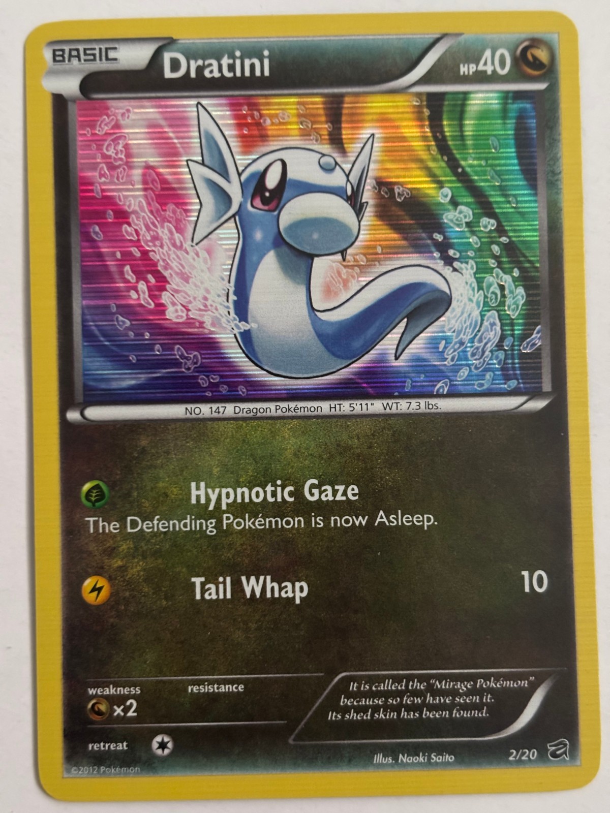 Dratini - 2/20 Pokemon BW - Dragon Vault VLP