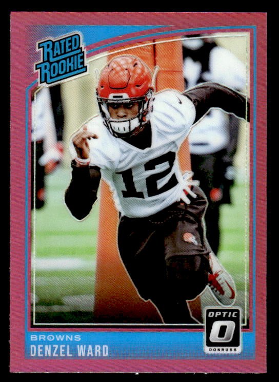 Denzel Ward 2018 Donruss Optic Pink RC #198 Cleveland Browns ESE