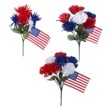 Independence Day Flower Arrangement Artificial Plastic Flower for July 4th Day