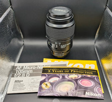 Vintage NIKON AF Micro-NIKKOR 105mm f/2.8D F Mount Macro Lens | Pre Owned