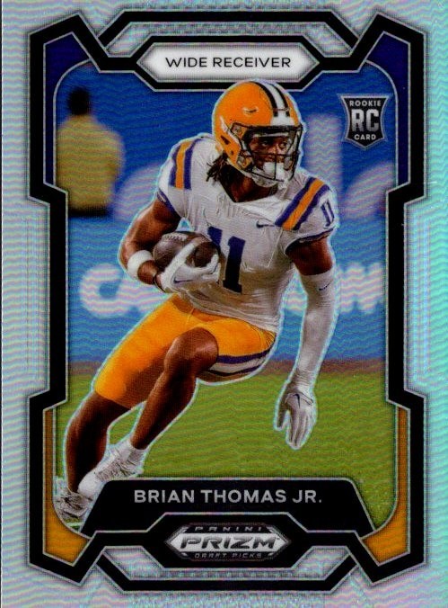 2024 Panini Prizm Draft Picks Brian Thomas Jr. #118 Silver Rookie RC Jaguars LSU