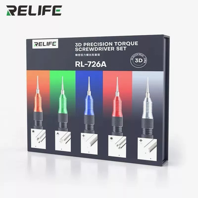 RELIFE RL-726A 3D Präzision 5 Stück Schraubendreher Set Telefon Reparatur Werkzeug