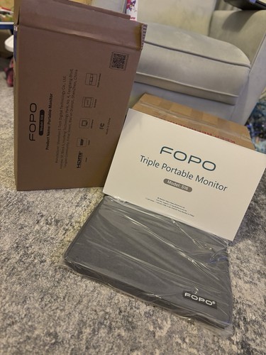 FOPO S16 Triple Portable Monitor for 13.3" Laptops | FHD 1080P | New SEALED - 第 1/4 張圖片