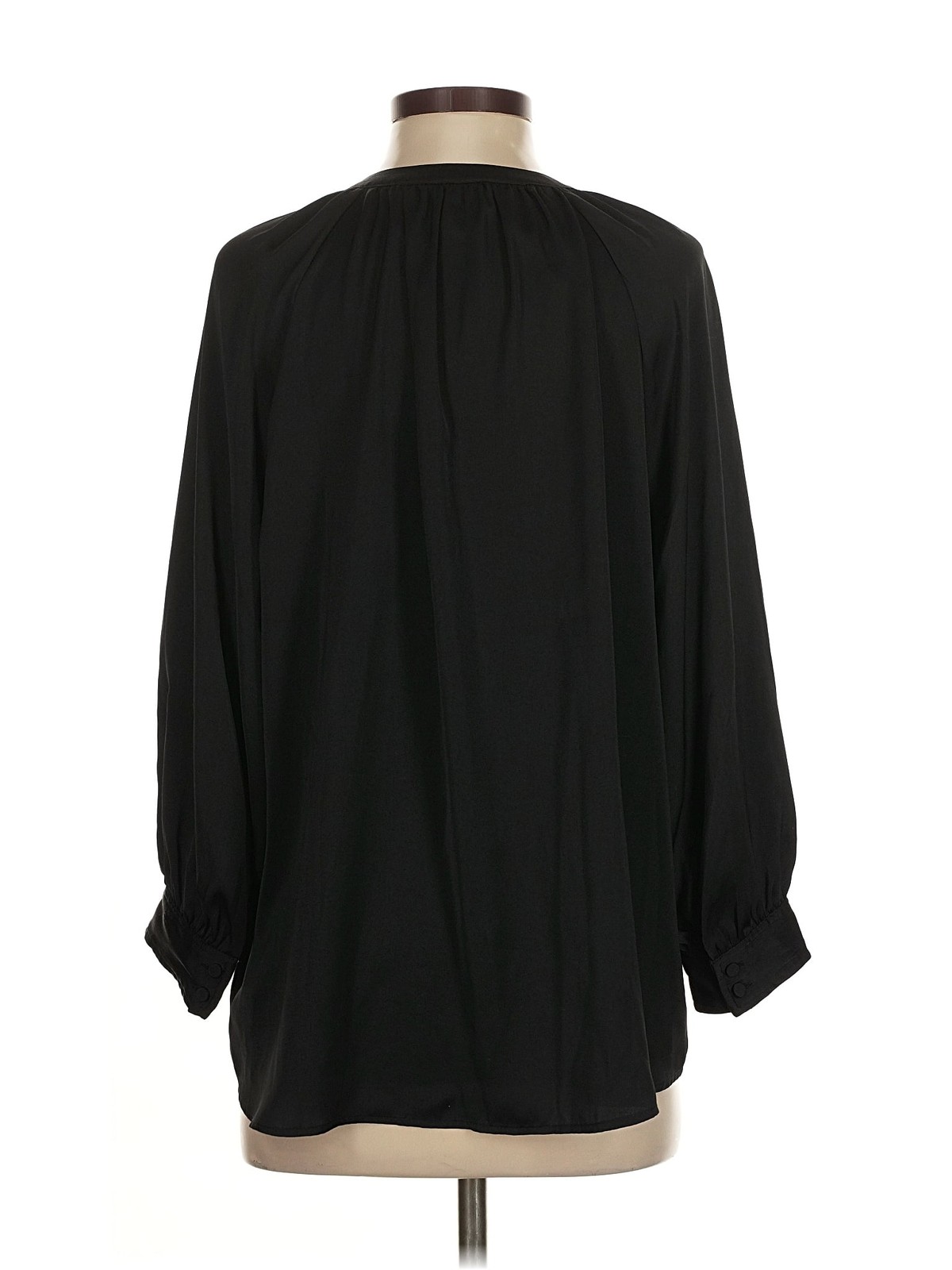 H&M Women Black 3/4 Sleeve Blouse S thumbnail 2
