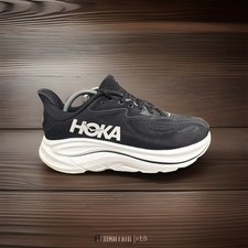 Hoka One One Clifton 10 Shoes Womens Sz10.5 D Black White Running Athletic