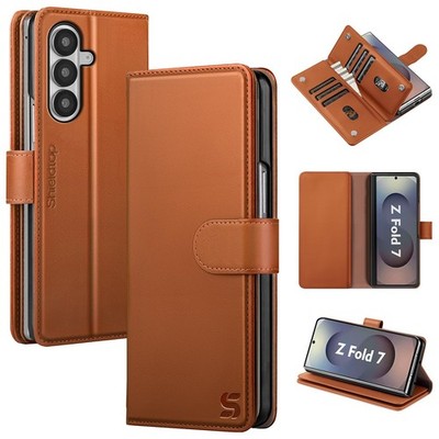 Shieldtop Compatible with Samsung Galaxy Z Fold 7, Light Brown