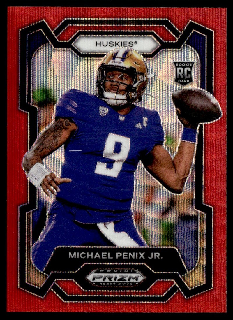 2024 Panini Prizm Draft Picks Ruby Wave Michael Penix Jr. RC #101