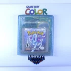 Pokemon Crystal GBC Authentic | New Battery - Saves | Crack On Top Side Of Cartr