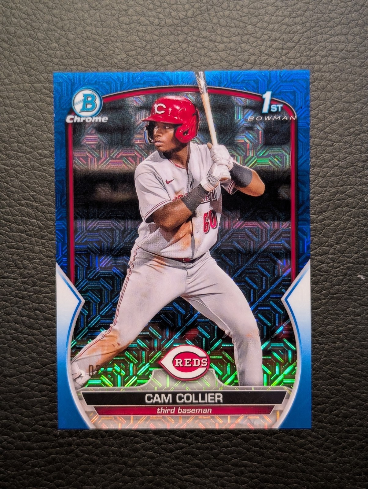 2023 Bowman Chrome Cam Collier 1st Blue Mojo Refractor /150 Reds BCP-125 QTY 2
