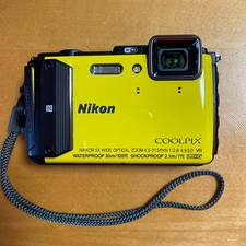Nikon COOLPIX AW130 Yellow Waterproof Digital Camera 16MP Wi-Fi GPS Tested