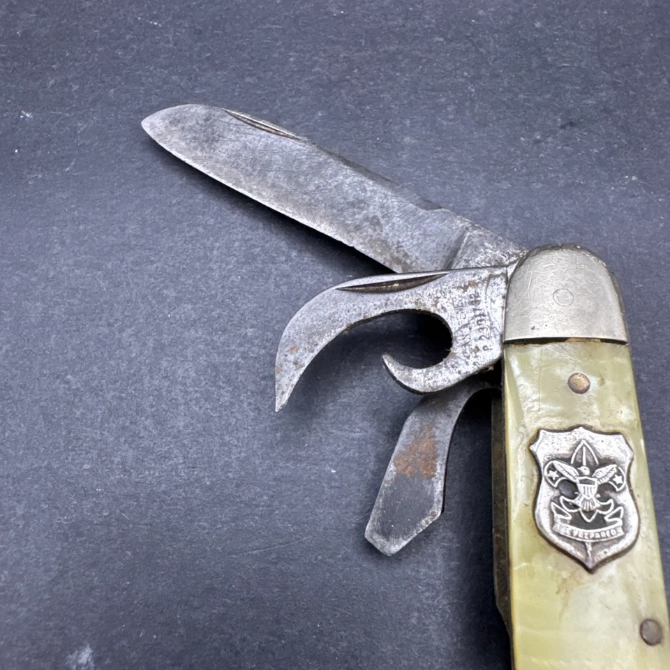 Cuchillo Scout BSA Oficial IMPERIAL EE. UU. De Colección - Escasa Versión de Cinco Hojas H2 Foto 4 de 4