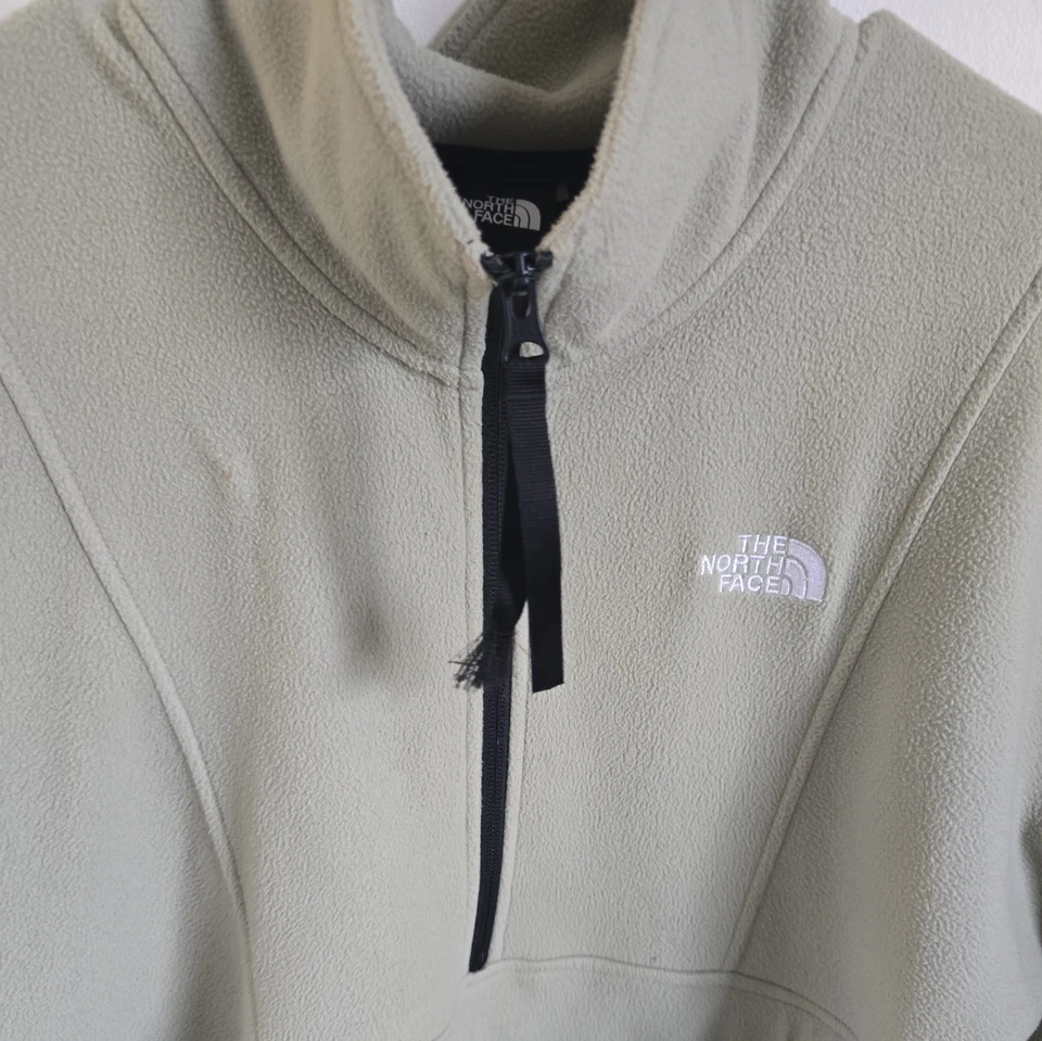 THE NORTH FACE Tka Attitude Zip Fleece Sweatshirt 1/2 zip tea green womens Large - Image 3 of 4