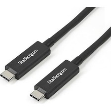 StarTech.com Active 40Gbps Thunderbolt 3 Cable 3.3ft/1m TBLT3MM1MA - Black