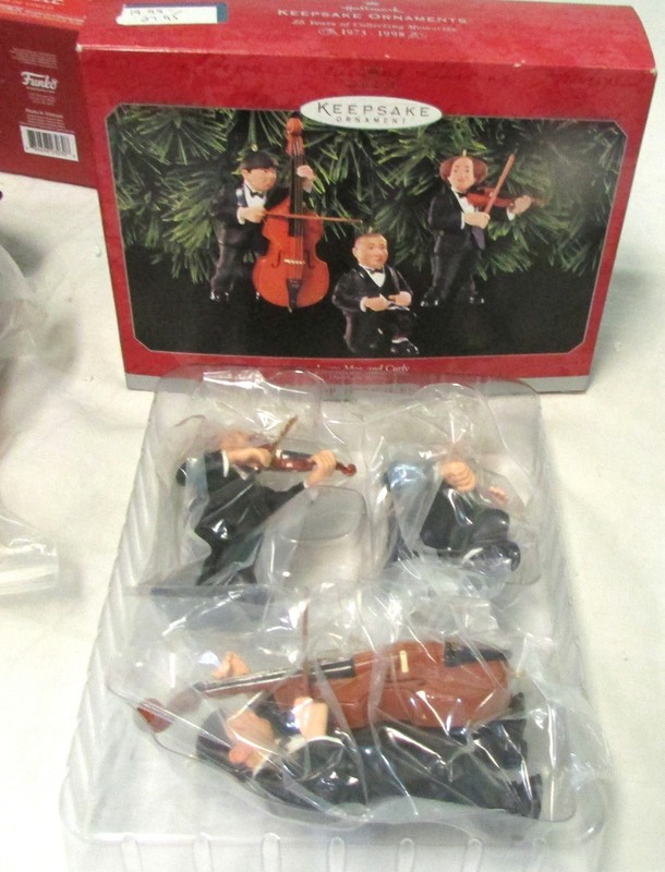 Hallmark Keepsake The 3 Stooges, Set Of 3 Ornaments,  Musicians, 1998, NIB