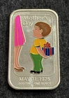 Rare vintage  1975 Ceeco Mint Mother's Day 1oz .999 Silver Vintage Art Bar