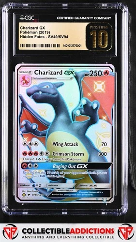 2019 Hidden Fates #SV49/SV94 Charizard GX CGC 10