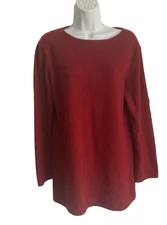 VTG Randolph Duke The Look Sweater Sz M Red ANGORA, MERINO WOOL, CASHMERE Tunic