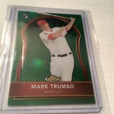2011 Topps Finest Baseball #71 Mark Trumbo Green Refractor Rookie Card/199 RC. rookie card picture