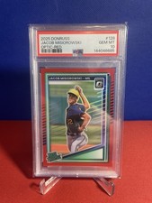2025 Donruss #128 Jacob Misiorowski Optic Rated Prospect Red #/99 PSA 10!!