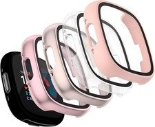 4-Pack Tempered Glass Screen Protector Case for Fitbit Versa 4 / Sense 2