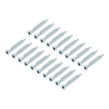 Furniture Confirmat Screw 5x40mm Hex Socket Wood Screws Zinc Plated 20pcs