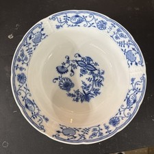 Servizio piatti vintage blu cipolla Thun ceco 10" grande bianco mai usato