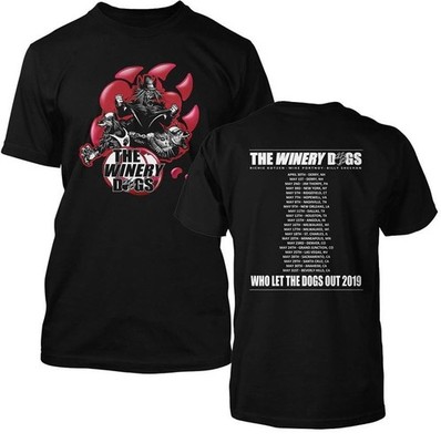 2 Sides 2019 The Winery Dogs World Tour Shirt Black Unisex S-5XL LI187
