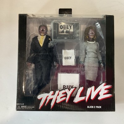 NECA They Live Retro Clothed Alien 8 inch Action Figure - 2 Pack