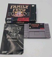 Family Feud (Super Nintendo SNES) Game Cartridge Box Manual - Tested and Working