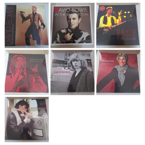 7 x David Bowie broadcasts double LPs lot bundle vinyls