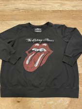 Rolling Stones Sweatshirt Womens Large Black Round Neck Pullover Cotton