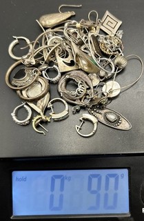 Sterling Silver 925 Scrap Lot Mixed Jewelry Lot 90 Grams Marked Or Acid Tested