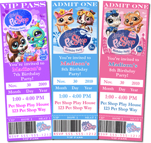 Printed Littlest Pet Shop Custom Birthday Invitations Ebay