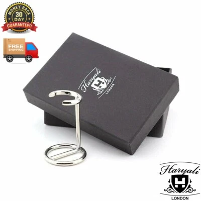 HARYALI LONDON Rasierpinselhalter Edelstahlständer zum Aufhängen von Herren Rasierpinsel