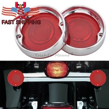 Red 3 1/4 Inch Turn Signal Lens Cover Flat Lenses Fit for Harley Touring Softail
