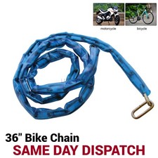 LINK CHAIN SLEEVED FOR MOTORBIKE BIKE CYCLE SECURITY SAFETY LOCK 36"  (90cm)