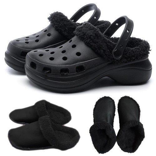 Fell-Einlegesohlen Für Schuh-Clogs Mit Fell Gefüttert Schwarz Weiß Sml^ ( - Bild 9 von 14