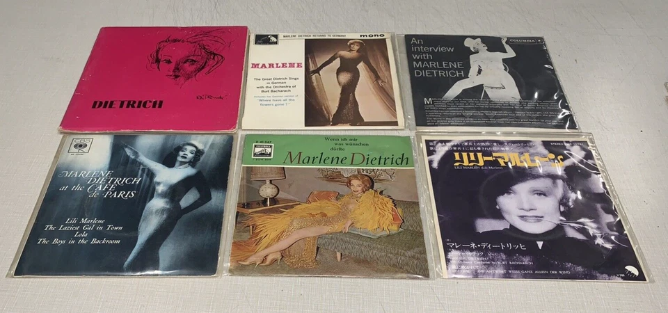 Marlene Dietrich Lot(14) EP Picture Sleeve O.S.S. Lili Australia Sweden Imports - Image 2 of 4