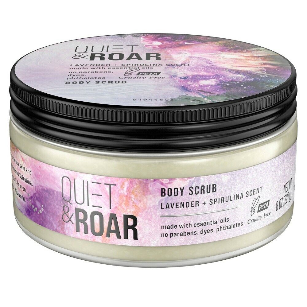 Quiet & Roar Lavender & Spirulina Body Scrub made with Essential