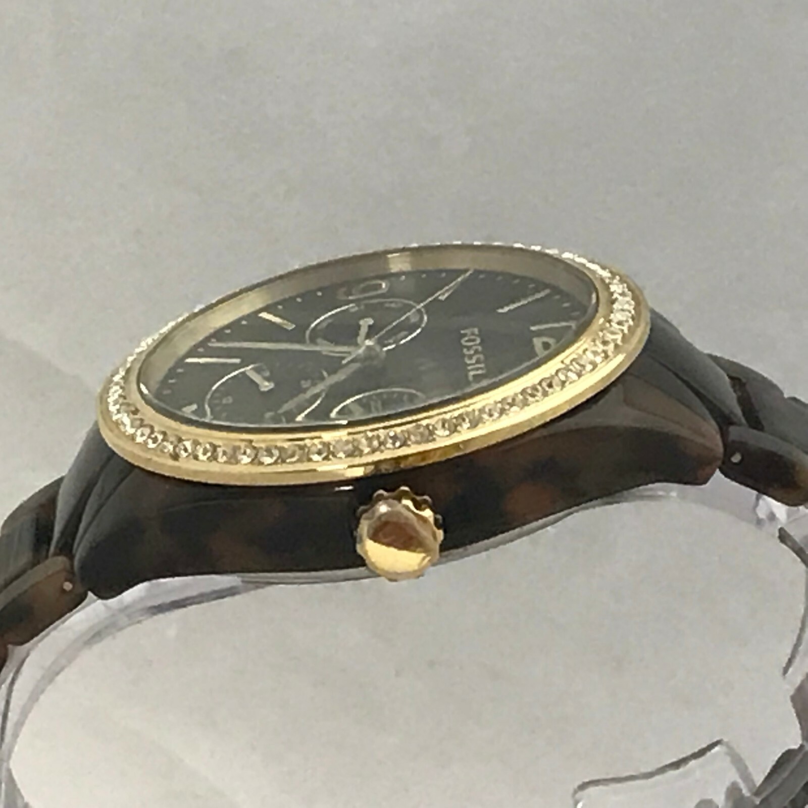 Fossil Women's Watch Tortoise Resin SS 