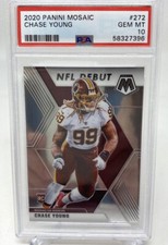 2020 Panini Mosaic #272 Chase Young Rookie Card - PSA 10. rookie card picture