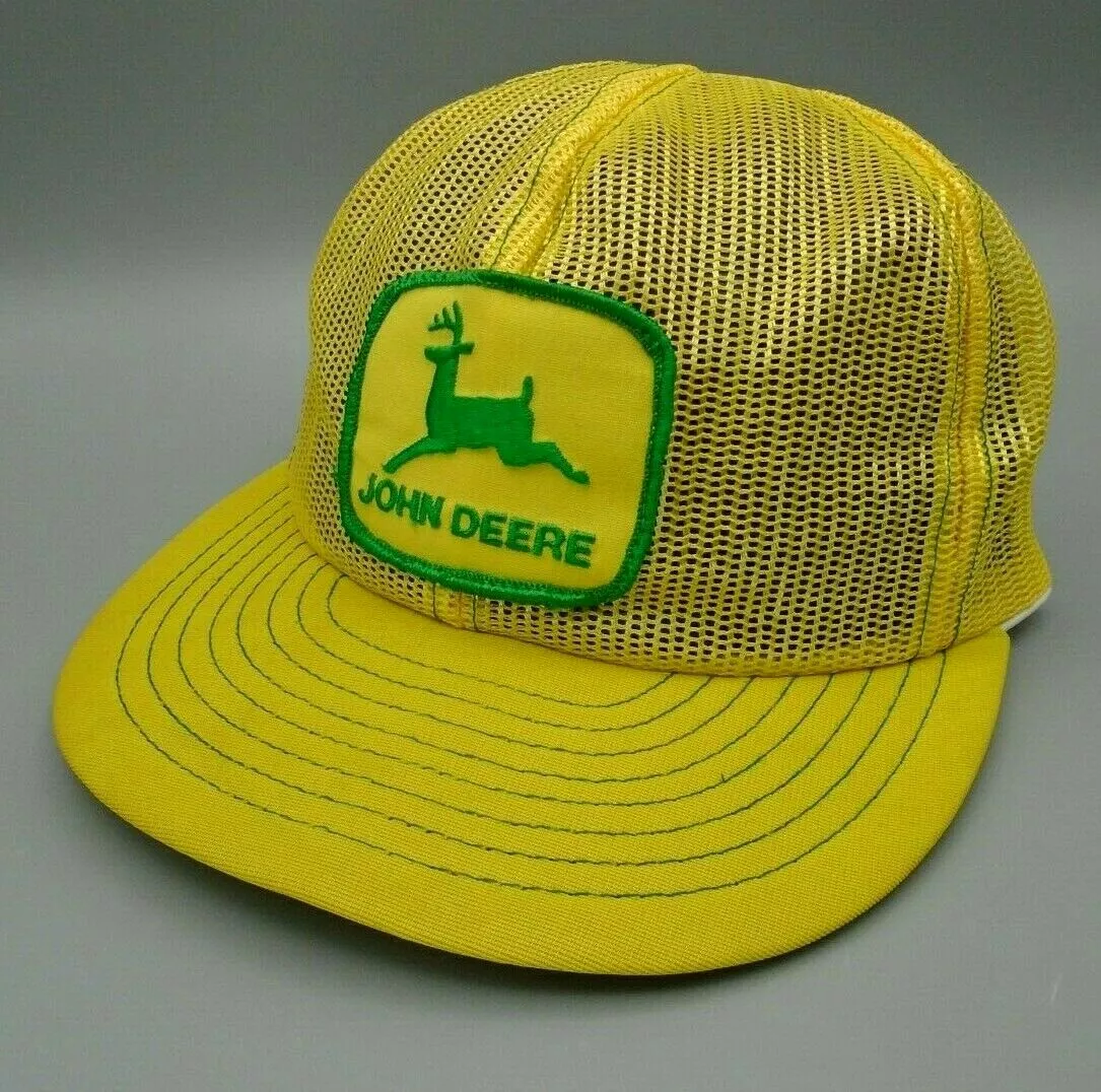 Vintage John Deere Deadstock Mesh Snapback Trucker Cap Hat With Tags  Louisville MFG Co